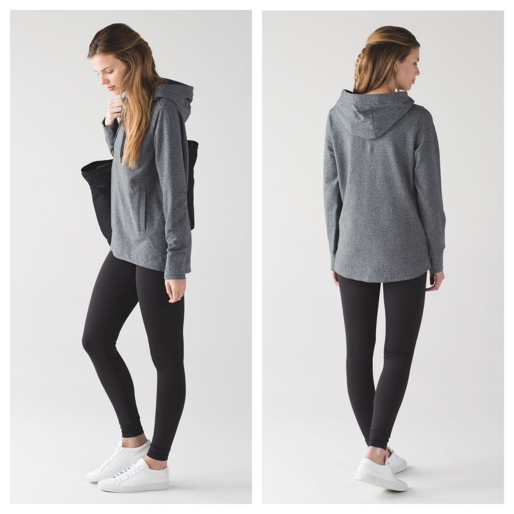 Lululemon Split Pullover Heathered Speckled Black… - image 2